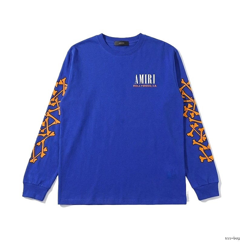 AMIRI Skull Print Style Blue Sweatshirt