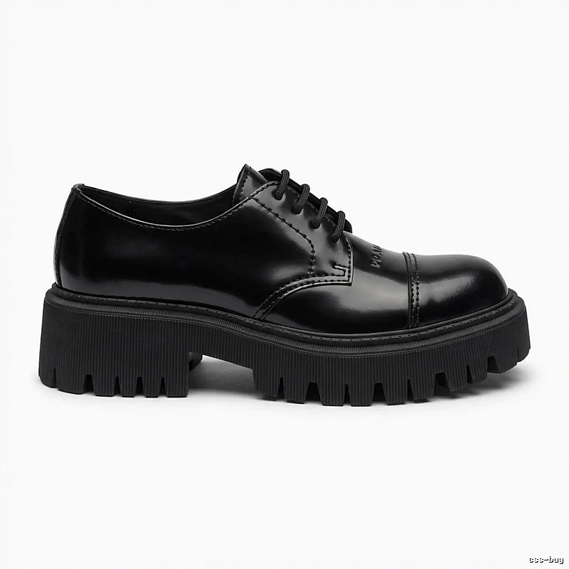Balenciaga thick-soled British-style leather shoes
