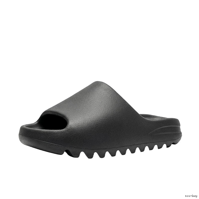Yeezy matte black slippers