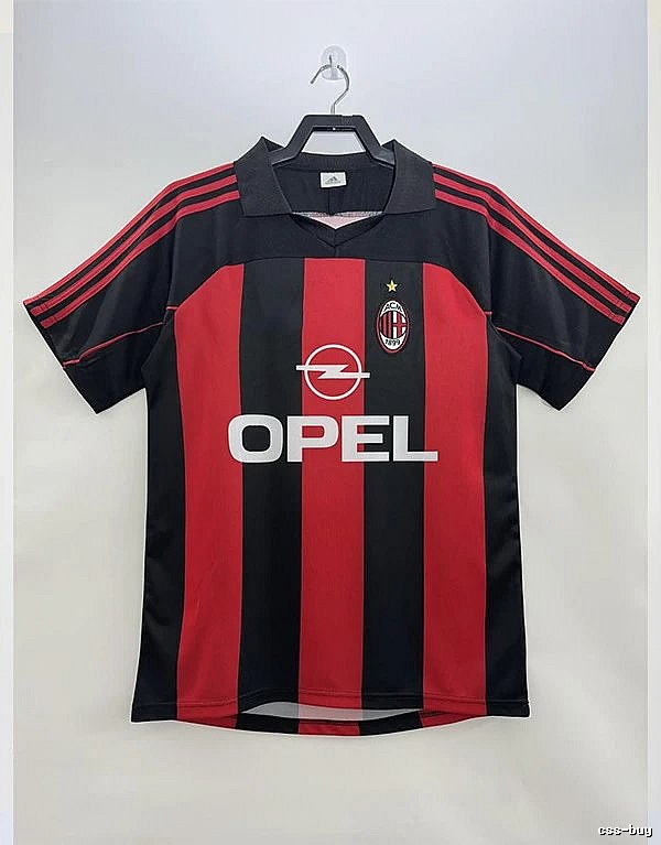 AC Milan Lightweight Retro soccer jersey Red Black Striped for Trend Styling