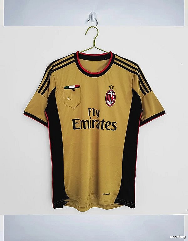 AC Milan Travel Retro soccer jersey Red Black Striped with Soft Visual Tone
