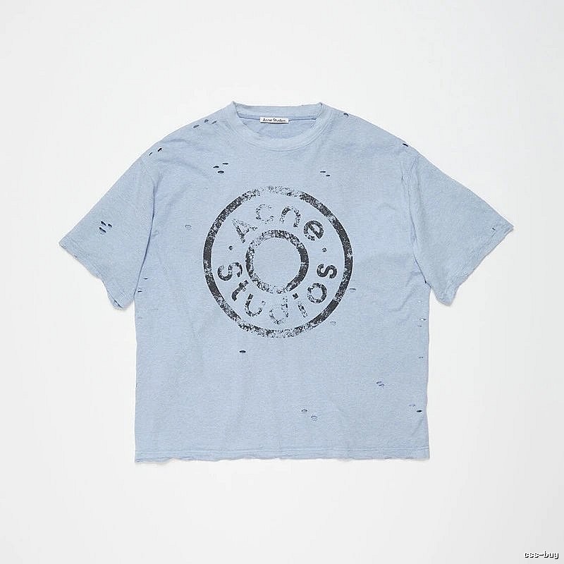 Acne Studios 2090-80 Blue Style Ac908041 Stockholm Logo T-Shirt Training Look