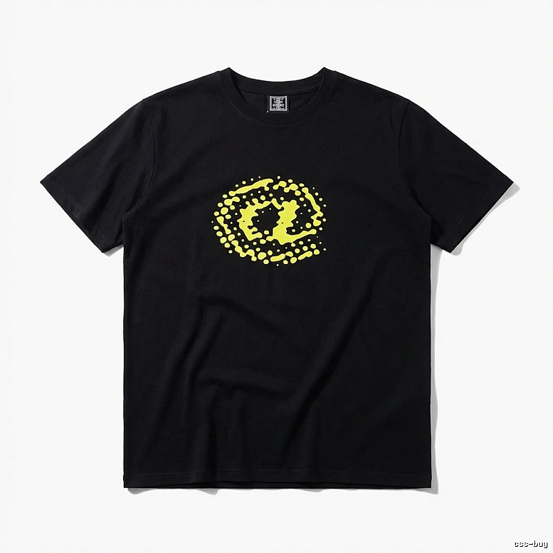 ADWYSD trendy brand black printed T-shirt