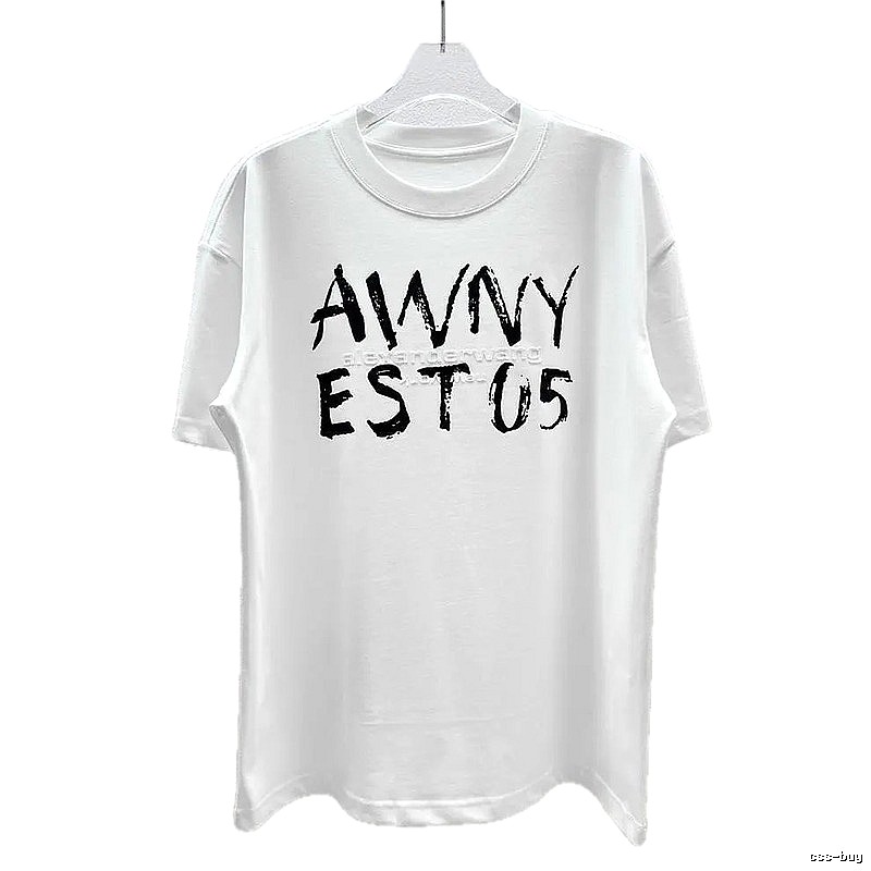 Alexander Wang Graffiti Letter Street Style White T-Shirt