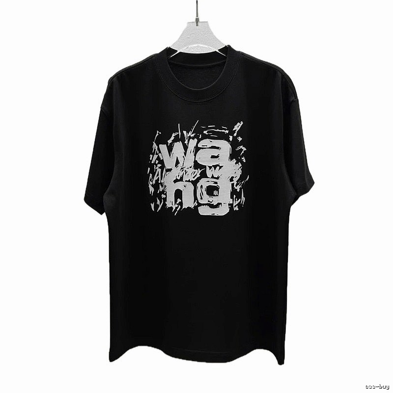 Alexander Wang Graffiti Street Style Black T-Shirt
