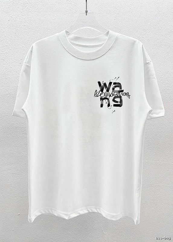 Alexander Wang Ink Wash Print Street Style White T-Shirt