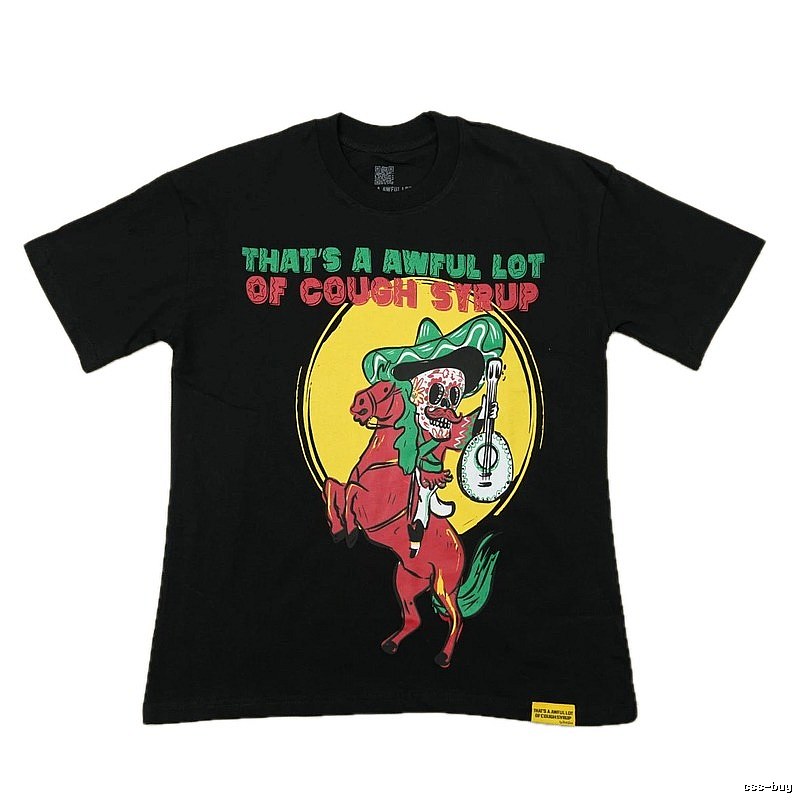 ALOCS Skull Print Street Style Black T-Shirt