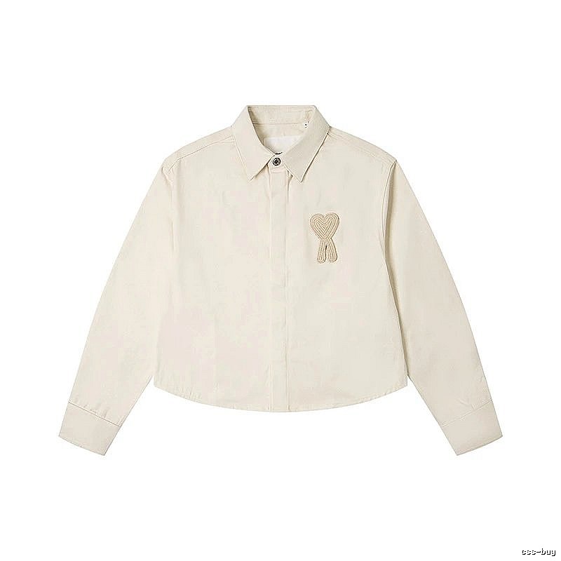 AMI embroidered love style white shirt