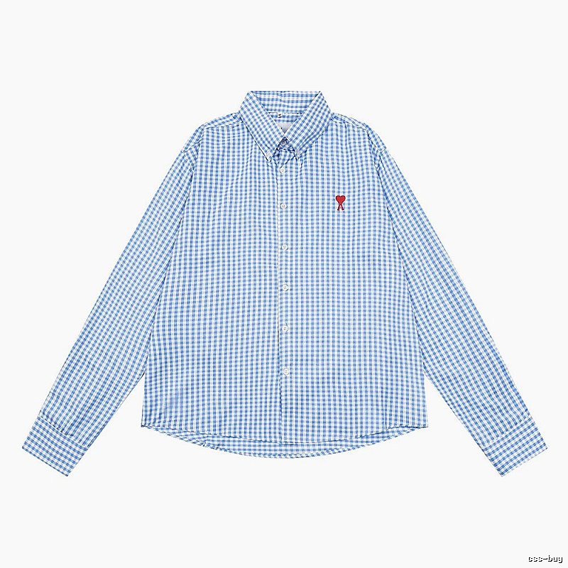 AMI Love Blue Checkered Shirt