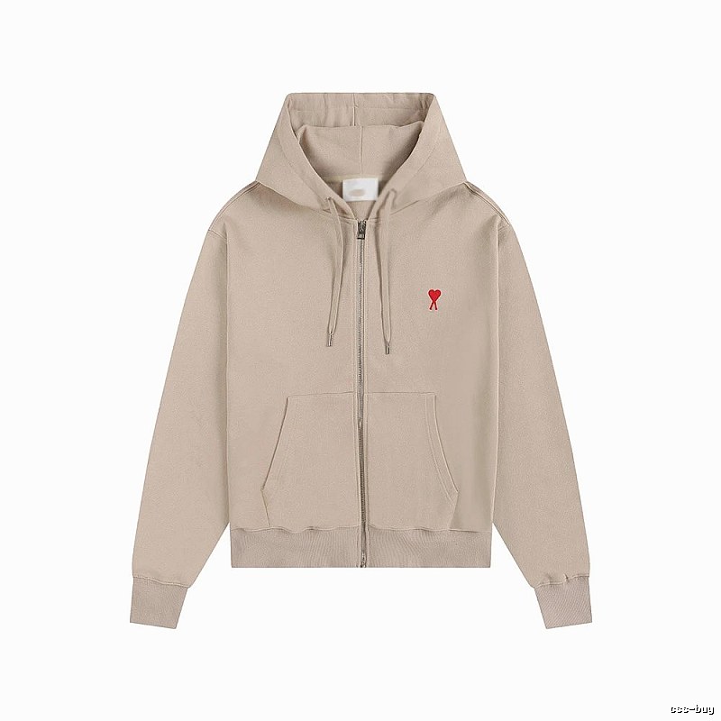 AMI Love Minimalist Style Beige Cardigan