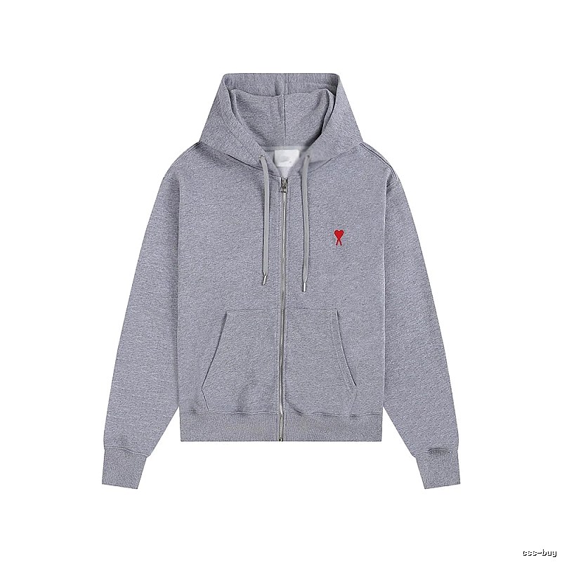 Ami Love Series Trendy Brand Grey Hoodie