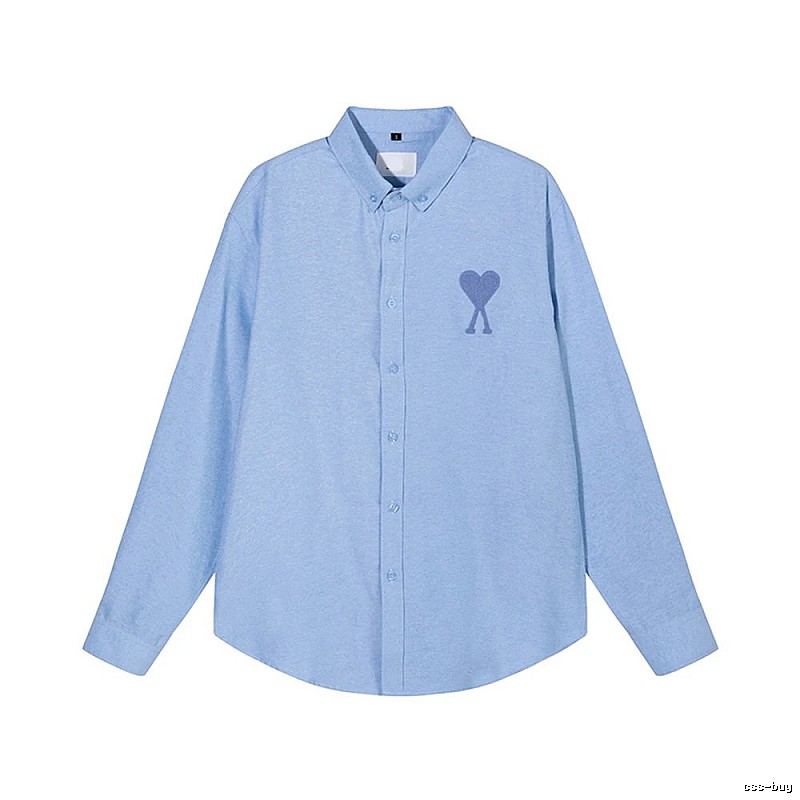 AMI Love Simple Style Blue Shirt