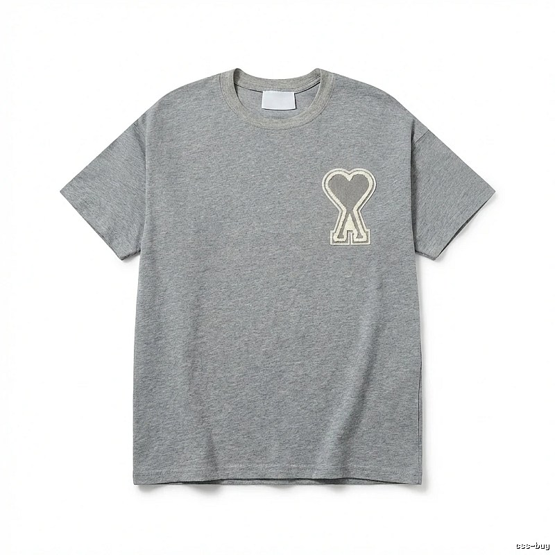 AMI Love Simple Style Gray T-shirt