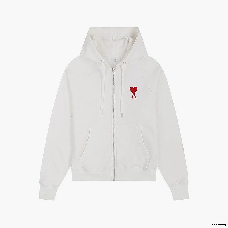 AMI Love Simple White Hoodie