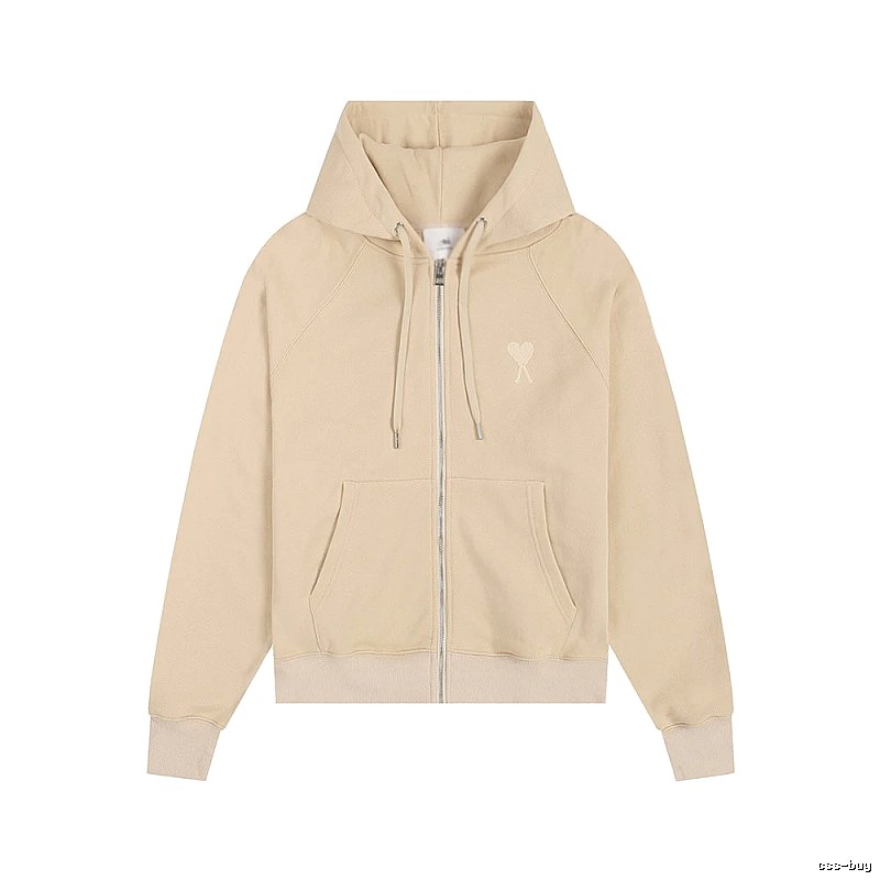 AMI minimalist style beige sweatshirt