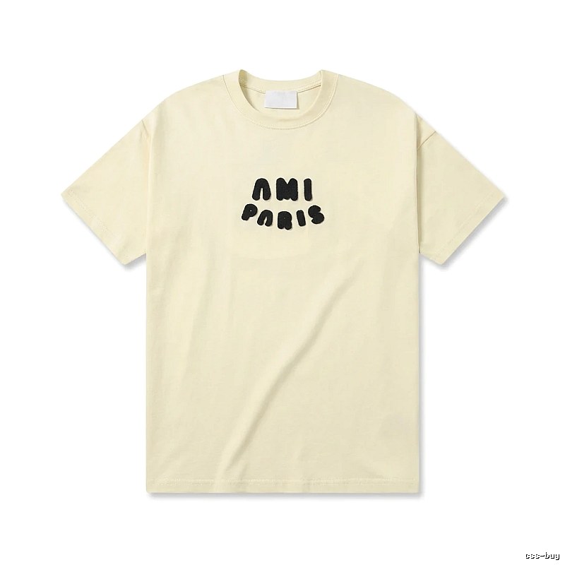 AMI Paris Casual Style Off-White T-shirt