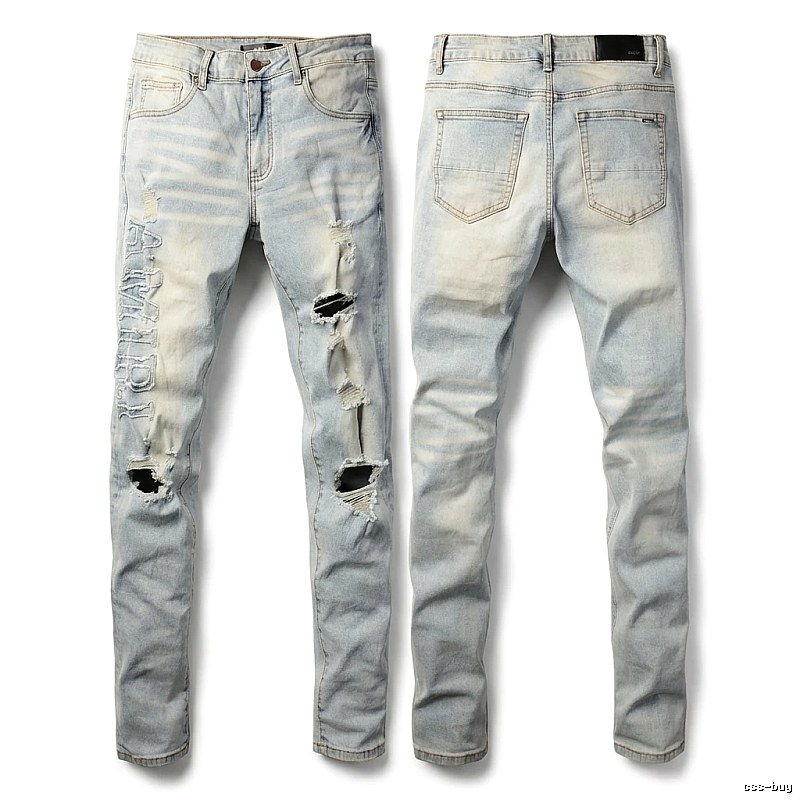 AMI Ripped Trendy Brand Jeans