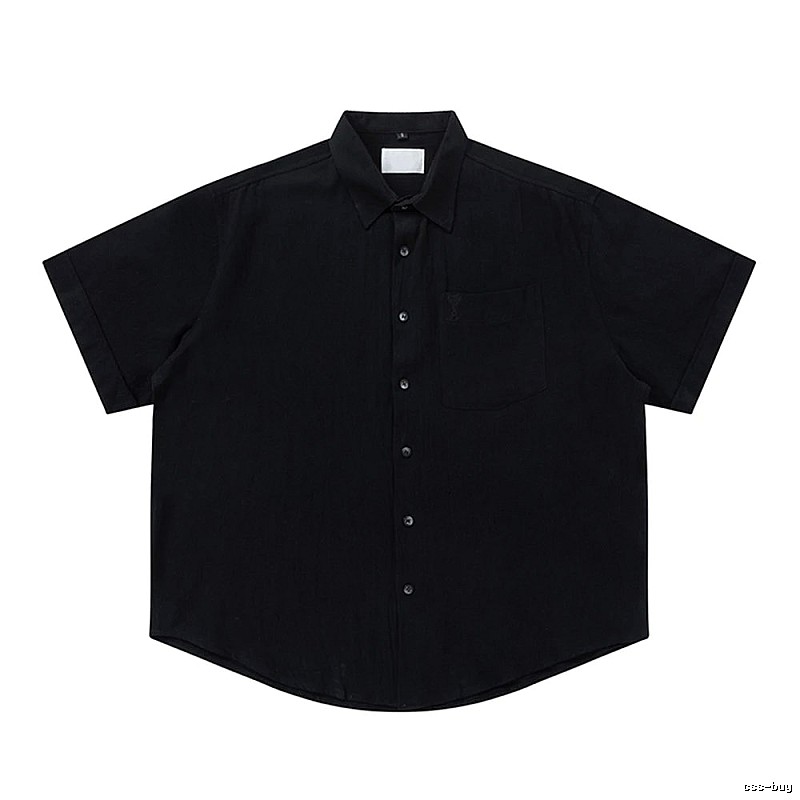 AMI series short-sleeved shirts in black