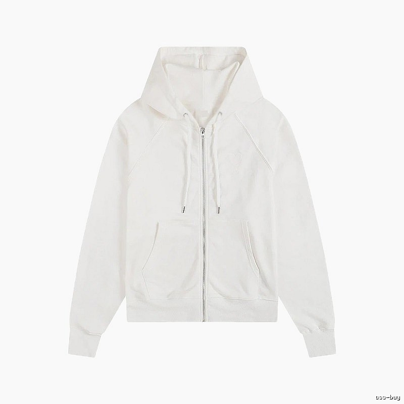 AMI simple style white hoodie
