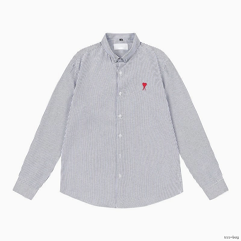 Ami striped minimalist style shirt