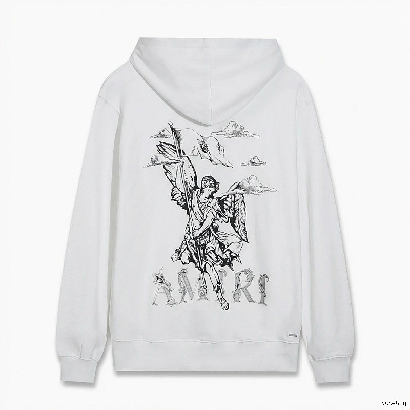 AMIRI Angel Print White Sweatshirt