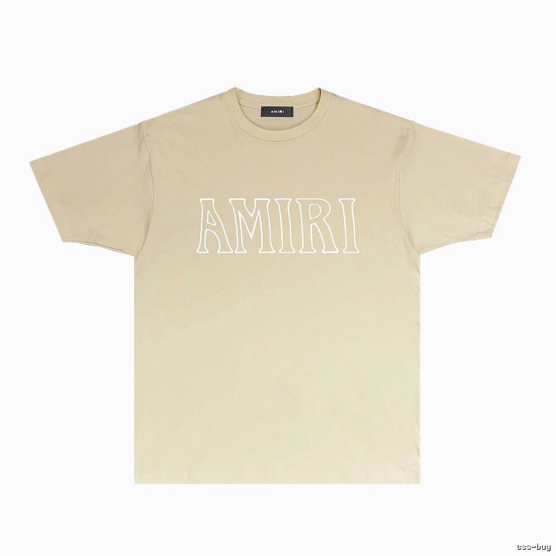 AMIRI Basic Style Simple Beige T-shirt
