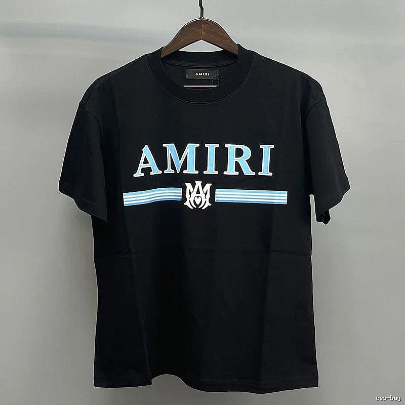 Amiri Black Blue Records Graphic T-Shirt Clean Finish