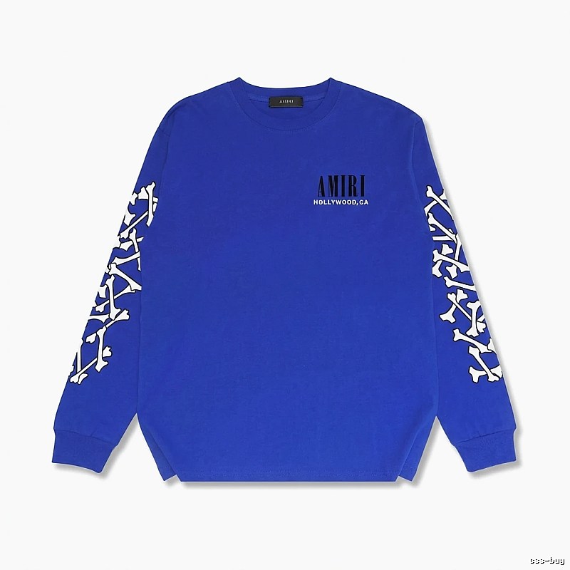 AMIRI Bone Pattern Trendy Cool Style Blue Sweatshirt