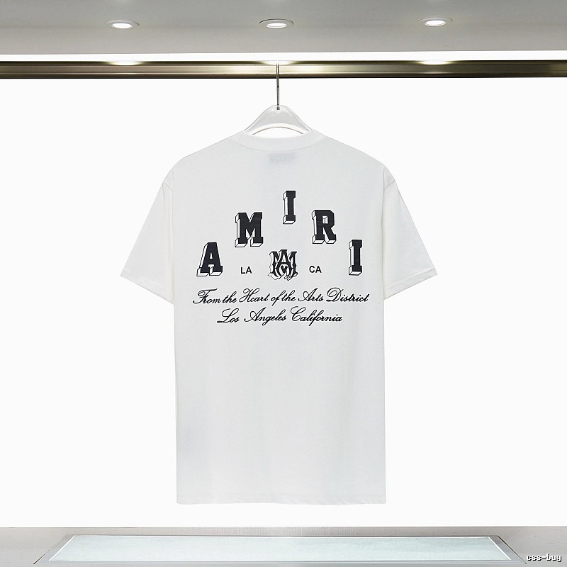Amiri Daily Graphic T-shirt White Blue Amiri with Visual Detail
