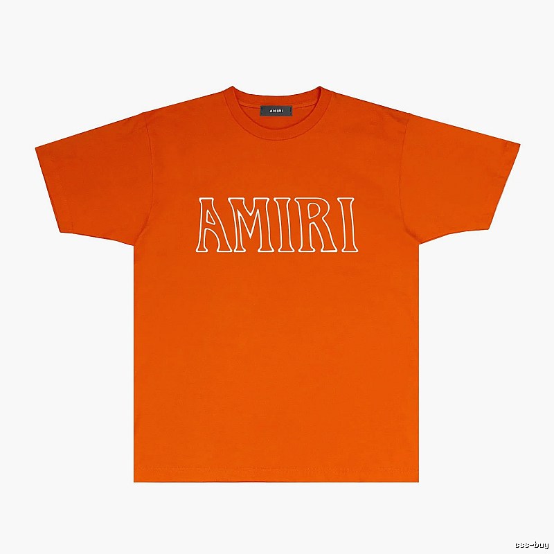 AMIRI Orange Minimalist Style T-shirt