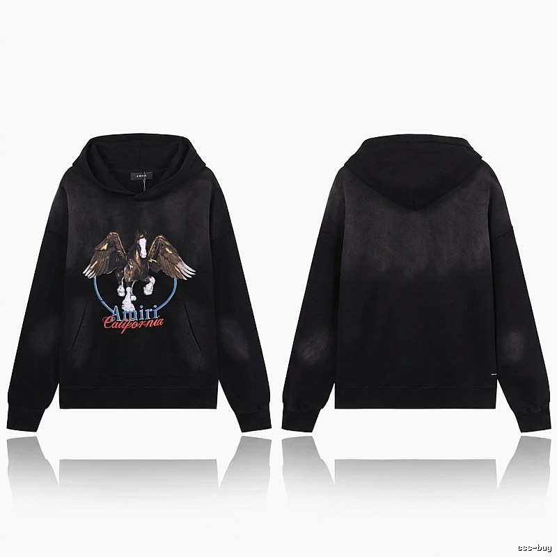 AMIRI Pegasus Retro Black Hoodie