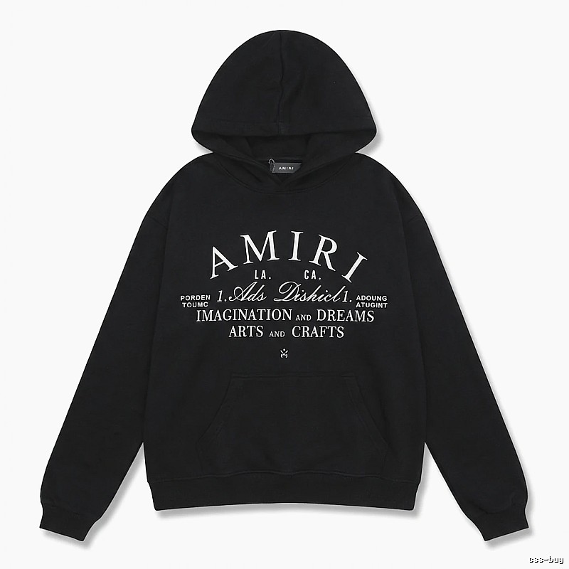 AMIRI retro-style black hoodie
