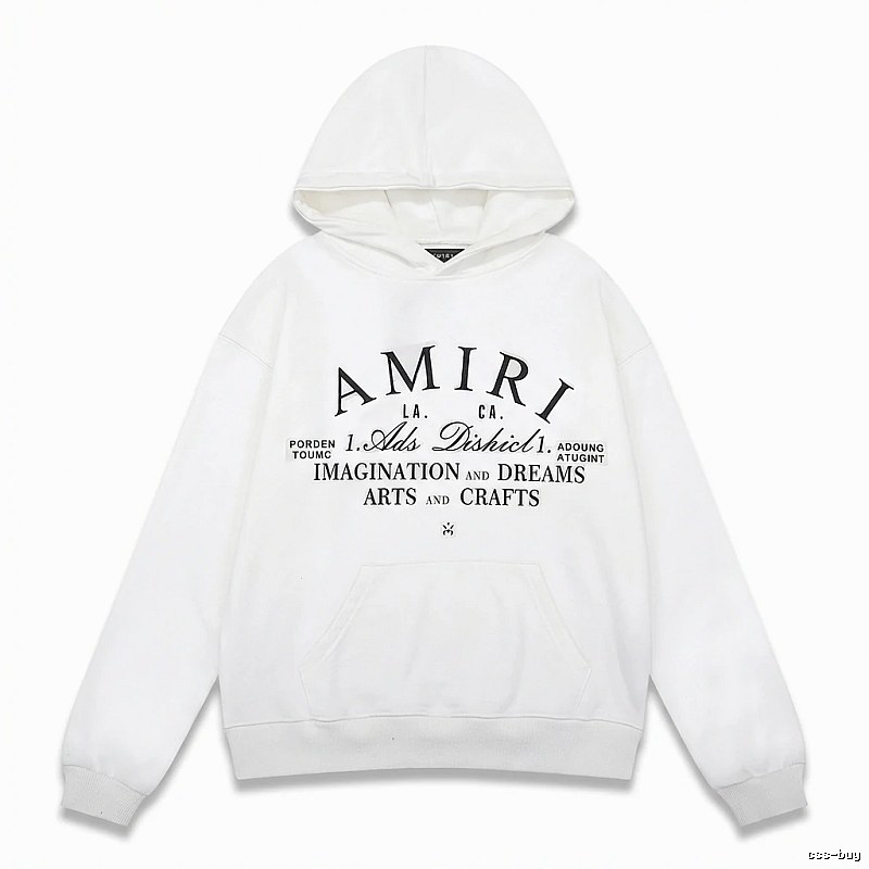 AMIRI retro-style white hoodie