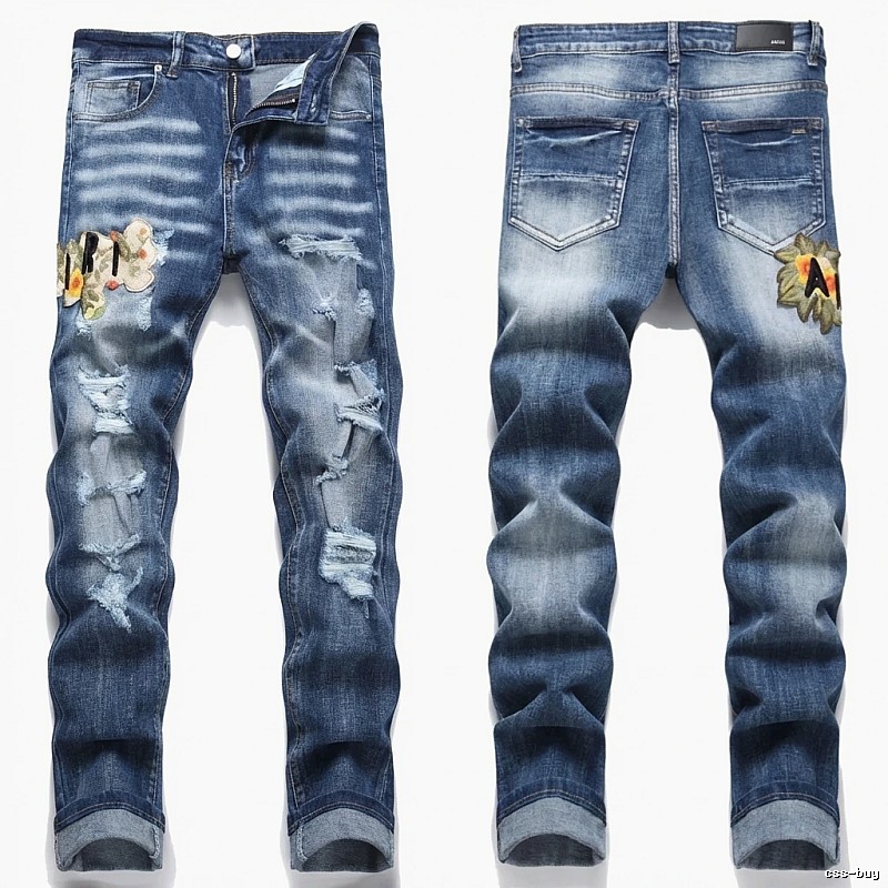 AMIRI Ripped Embroidered Jeans