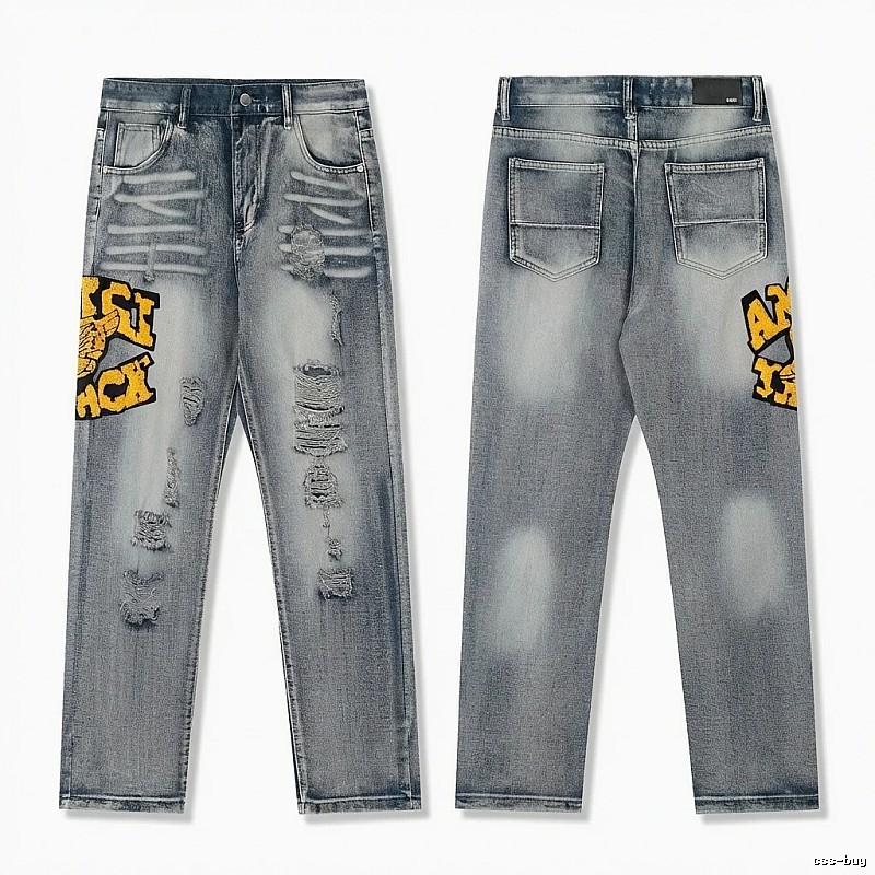 AMIRI ripped trendy brand jeans