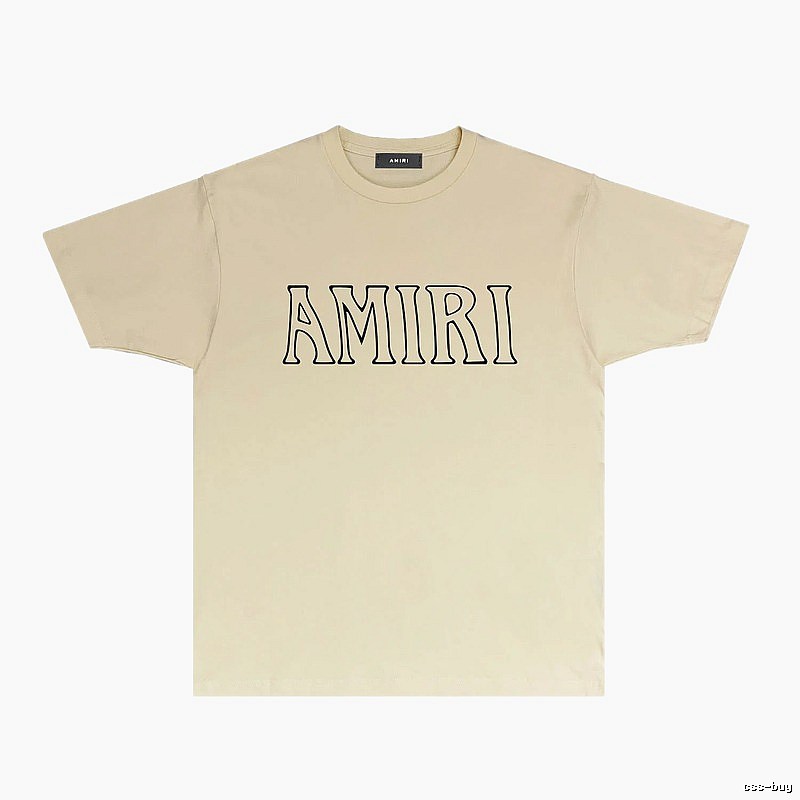 AMIRI simple and fashionable beige T-shirt