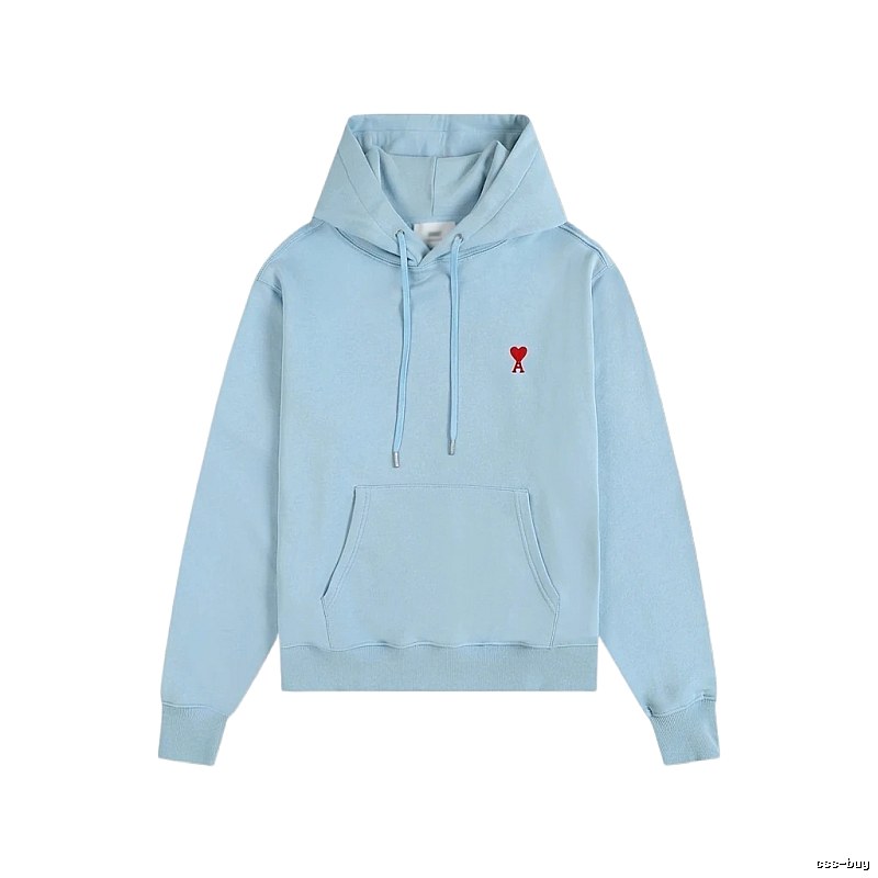 AMI's Light Blue Hoodie with a Simple and Lovely Style