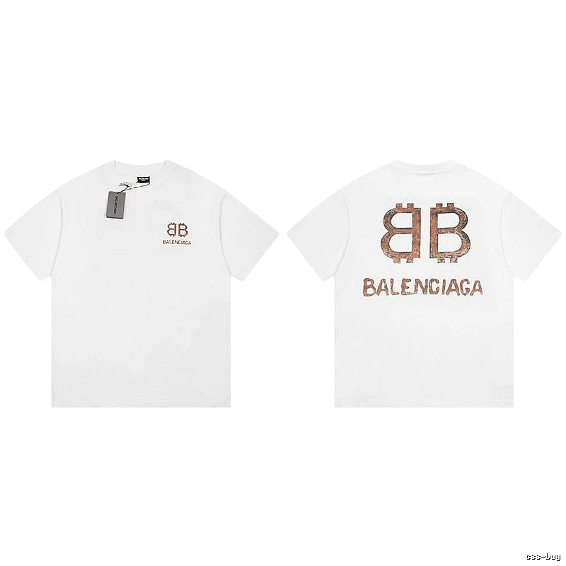 Balenciaga BB Print White T-shirt