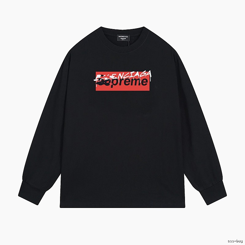 Balenciaga Co-branded Trendy Cool Black Sweatshirt