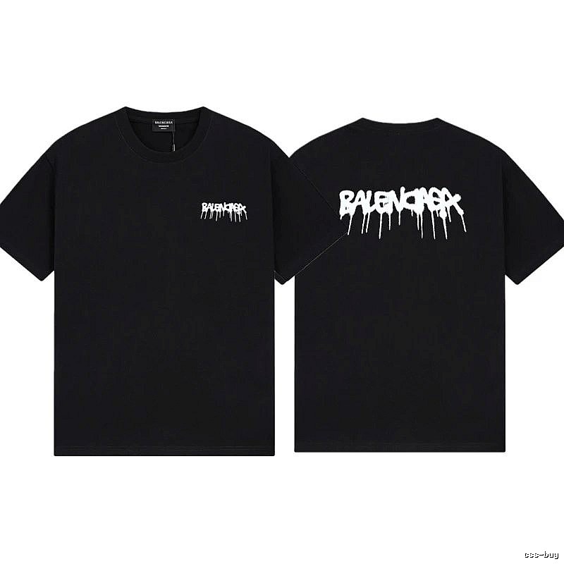 Balenciaga Graffiti Street Style Black T-Shirt