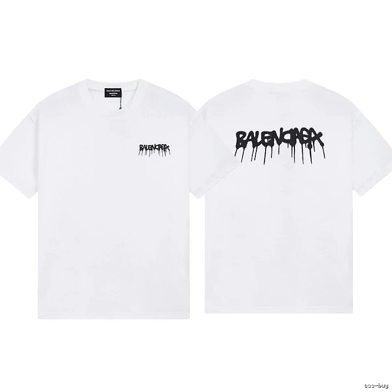 Balenciaga Graffiti Street Style White Short-sleeve T-shirt