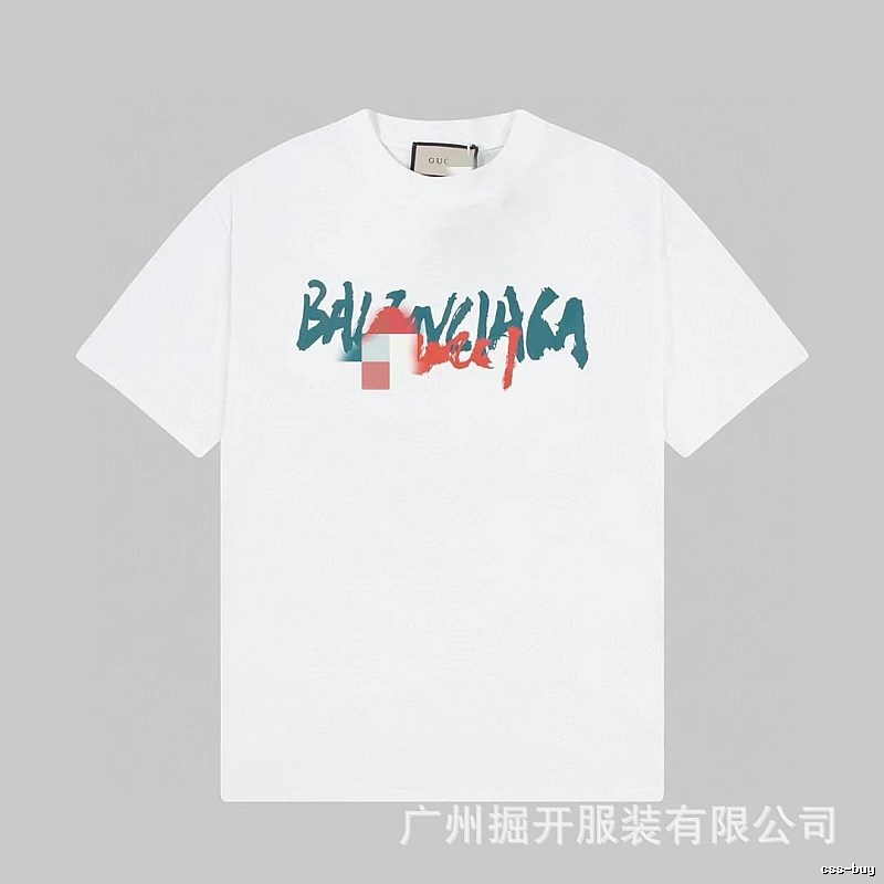 Balenciaga Graffiti Street Style White T-Shirt