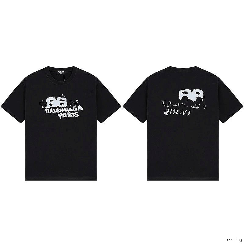 Balenciaga graffiti-style black T-shirt