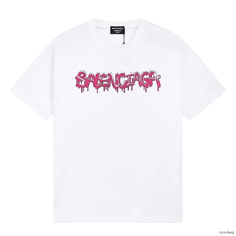 Balenciaga graffiti-style white T-shirt