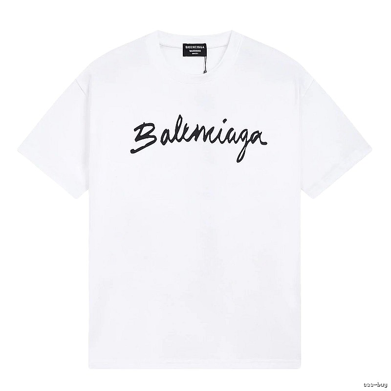 Balenciaga Handwritten Signature Casual White T-shirt
