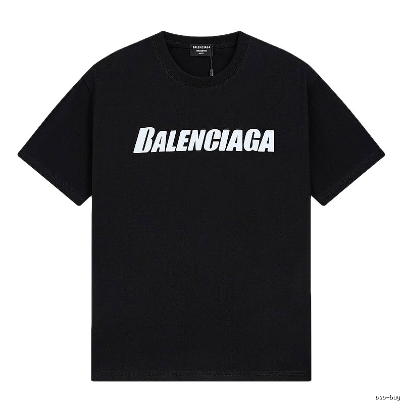 Balenciaga Letter Print Street Style Black T-Shirt