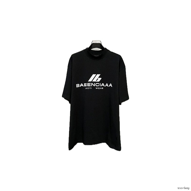 Balenciaga letter-style black T-shirt