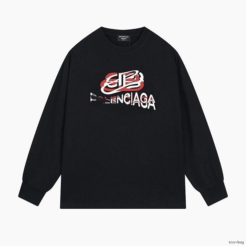 Balenciaga letter-style black T-shirt
