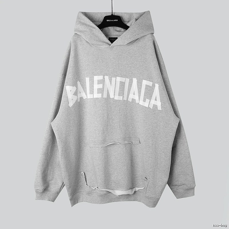 Balenciaga letter-style grey sweatshirt