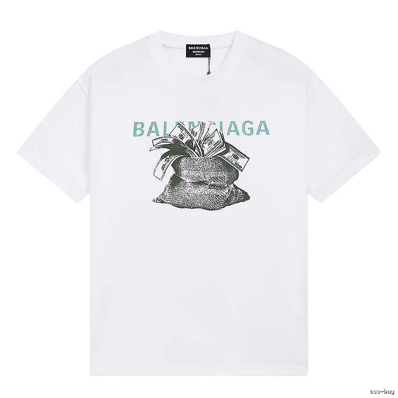 Balenciaga Money Bag Print White T-shirt